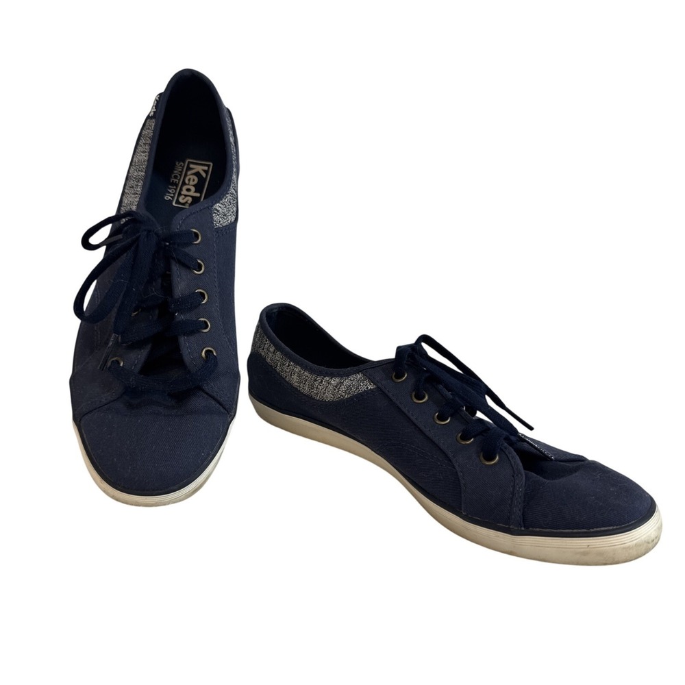 Keds Coursa 7.5 Navy Blue Sneakers Women's Casual Lace Up Canvas Shoes